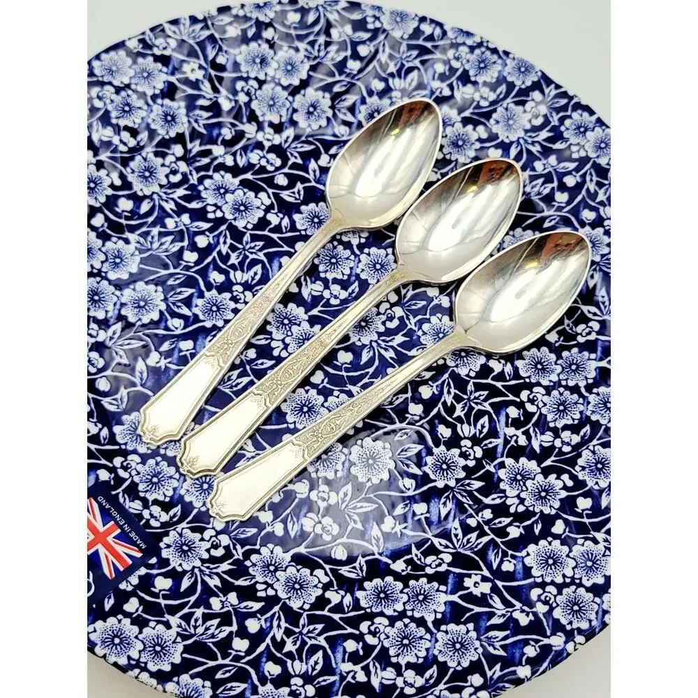 1847 Rogers Bros Ancestral Silverplate Set of 3 Teaspoons Discontinued